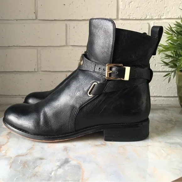 Michael Michael Kors Arley Black Leather Ankle Boots - Picture 7 of 13